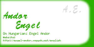 andor engel business card